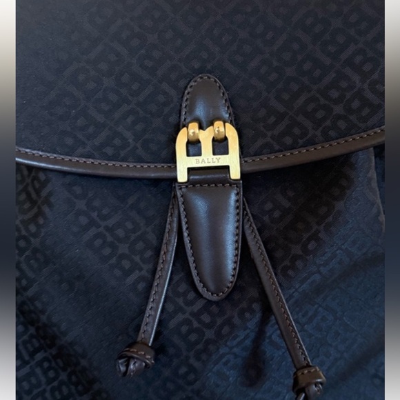 Bally vintage monogram Giaguargo canvas and leather backpack - Picture 4 of 17